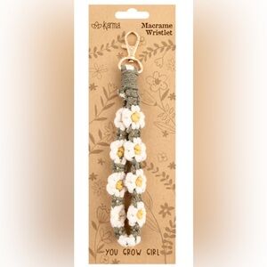 Karma Macrame Wristlet Cozy Cottage, NWT, Handmade